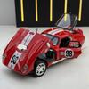 Simulation 1/32 Ford Shelby Cobra Sports Car Model Sound and Light Pull-Back Toy Vehicle Boy Ornament Collection Miniature Voiture