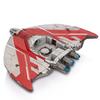 Star Wars Micro Galaxy Squadrons Ahsoka Tano's T-6 Jedi Shuttle - 13-inch Vehicle with Rotor Blades and Three 1-inch Microfigure Accessories.