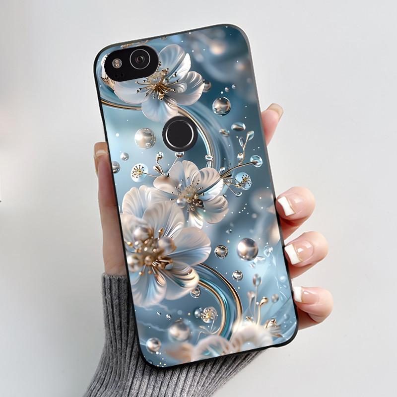 Für Google Pixel 2 Hülle Weicher Schwarzer Silikon-Stoßfänger Schmetterling Handyhülle für Googe Pixel2 2XL Pixel2XL 2 XL Hüllen Fundas Coque