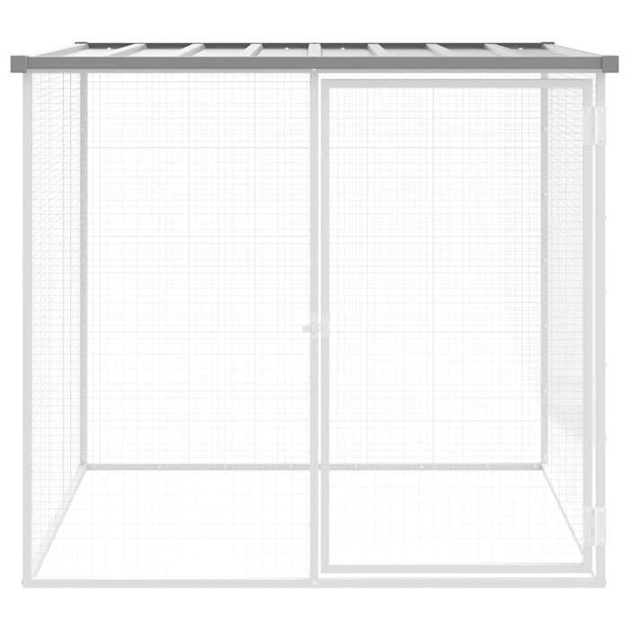 VidaXL Chicken Coop with Light Grey Roof 103x98x90 Cm Galvanized Steel, Chicken Coop, Chicken Run, Chicken Coop with Run, 172338