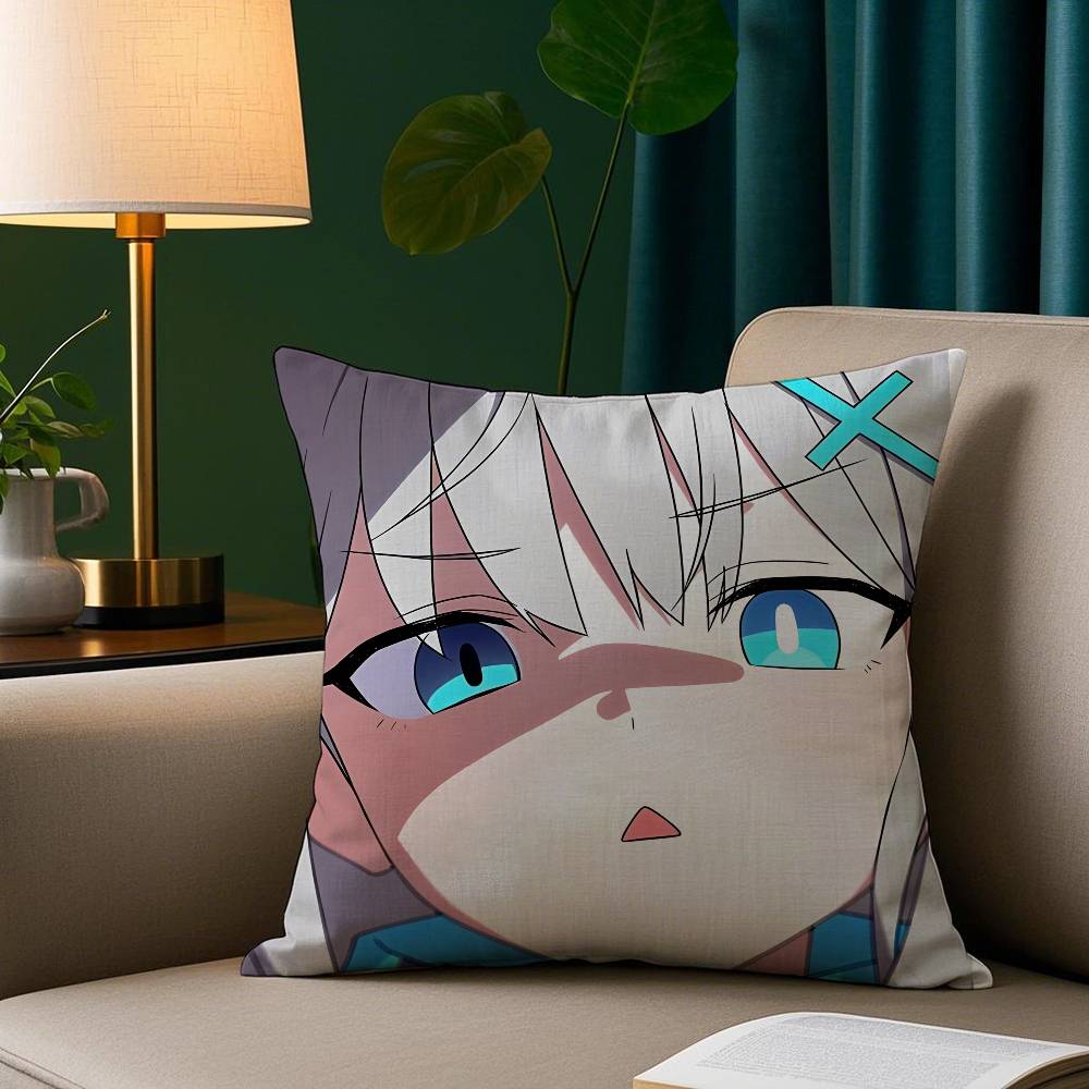 Anime Cute B-Blue Archive Pillow Case Plush Fabric Soft Pillowcase Double Sided Print Sofa Cushion Cover Throw