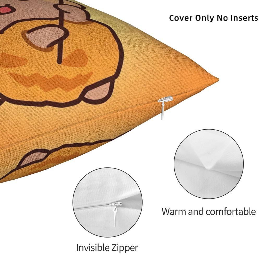 Bubu Dudu Halloween Pillow Case  Graphic Pillow Cover Vintage Pillowcases For Sofa Car Home Decor