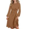 Women's Fall And Winter Fashion Sexy Slim Waisted Dating Long Sleeve Dresses