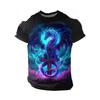 3D Drageprint Herre T-skjorte Sommer Daglig Casual Herre Street T-skjorte Utendørssport Kortermet Urban Mote Herre T-skjorte