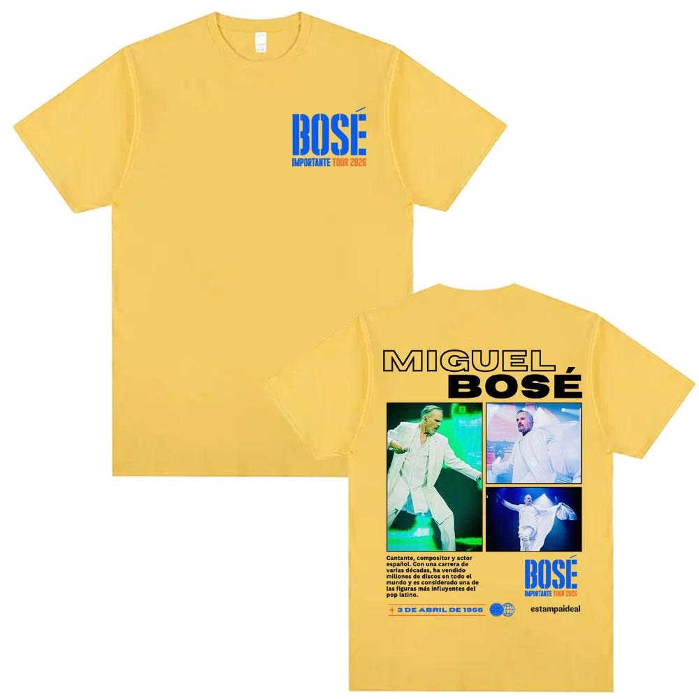 Miguel Bose Importante Tour Graphic Tshirt Unisex Women Harajuku Hip Hop Punk Style T Shirts Casual Cotton Oversized YK Top