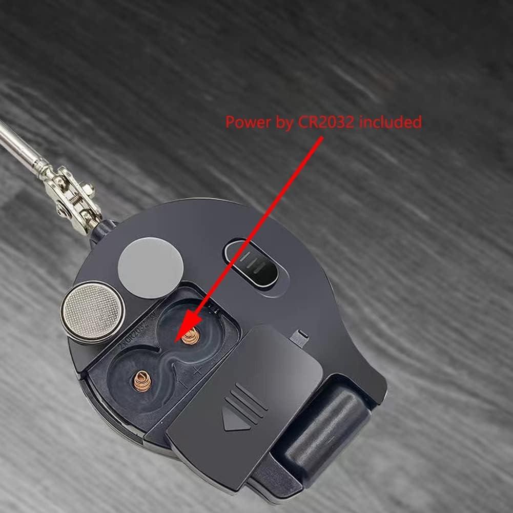 2Pcs Telescopic Inspection Mirror with LED Battery Lighting Telescopic Up To 88cm