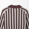 Spring 2025 Women's European & American Striped Knit Polo Cardigan