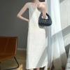 Summer Chiba Pleated Suspender Slimming Dress Women's Casual All-Match Loose Drooping Dress