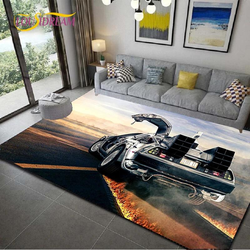 Back To The Future Creative Area Rugs,Carpet for Living Room Bedroom Home Decorative,Kid Rug,Kitchen Bathroom Non-slip Floor Mat