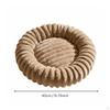 Round Soft Pet Bed Warm Donut Dog FourSeason Ribbed Lounger for Dogs, Cats Gray 40CM