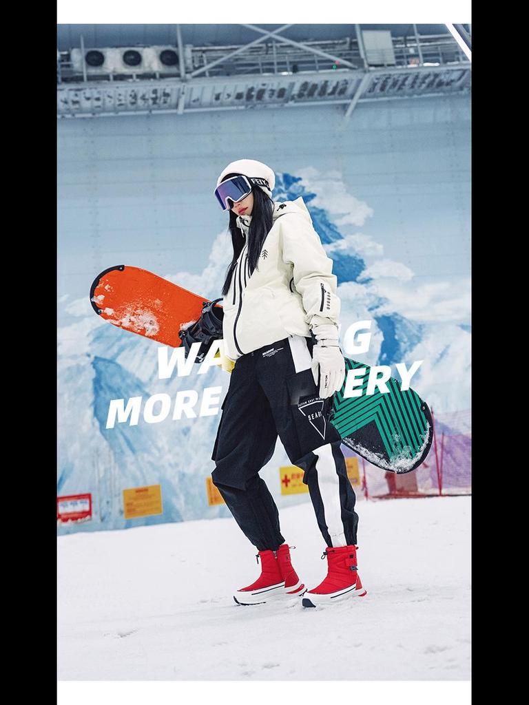 Unisex zimní protiskluzové boty do sněhu, zesílená bavlna, plus samet, teplé, krátké