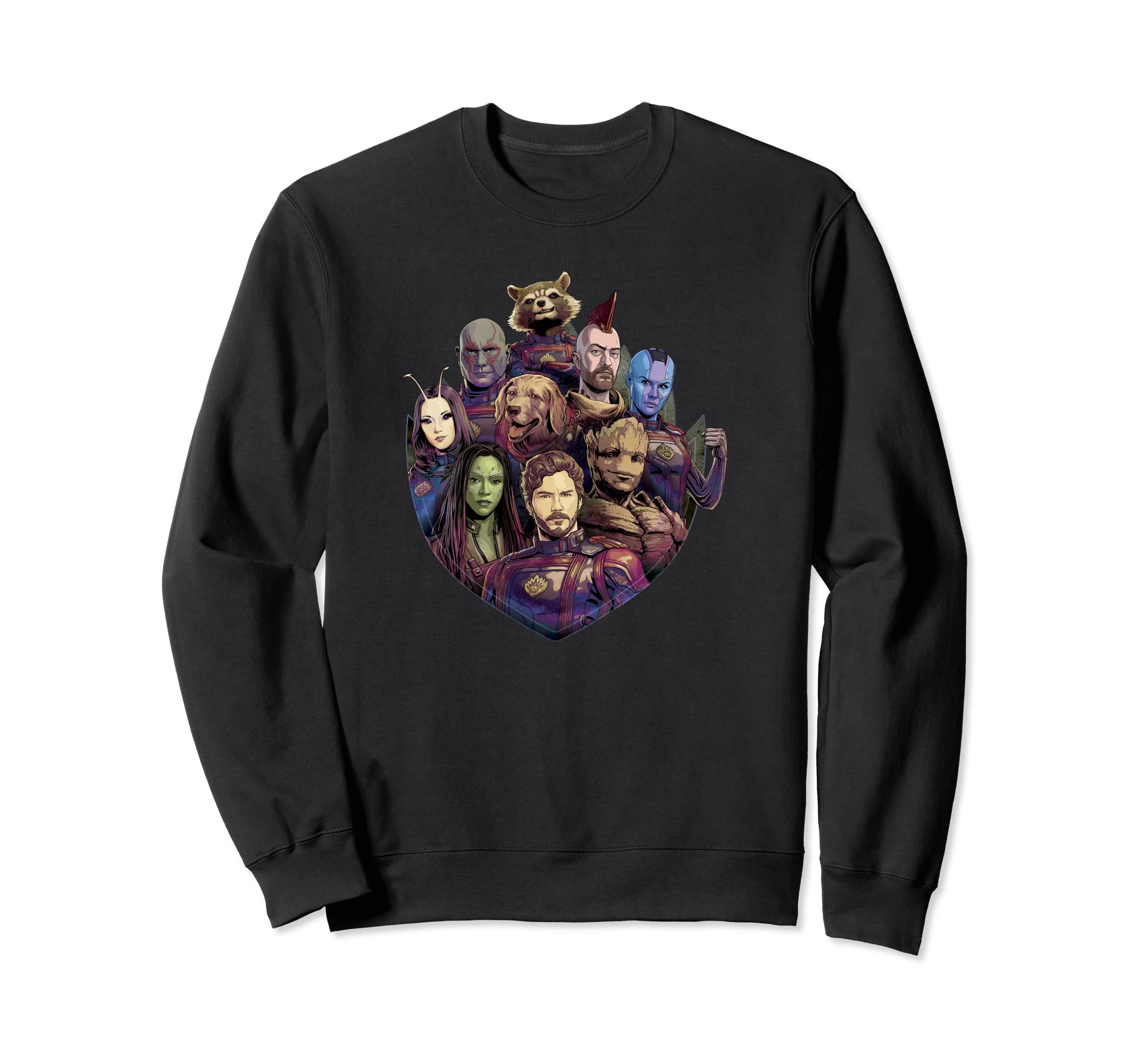 

Marvel Guardians of the Galaxy Vol. 3 Badge Fill Group Shot Sweatshirt