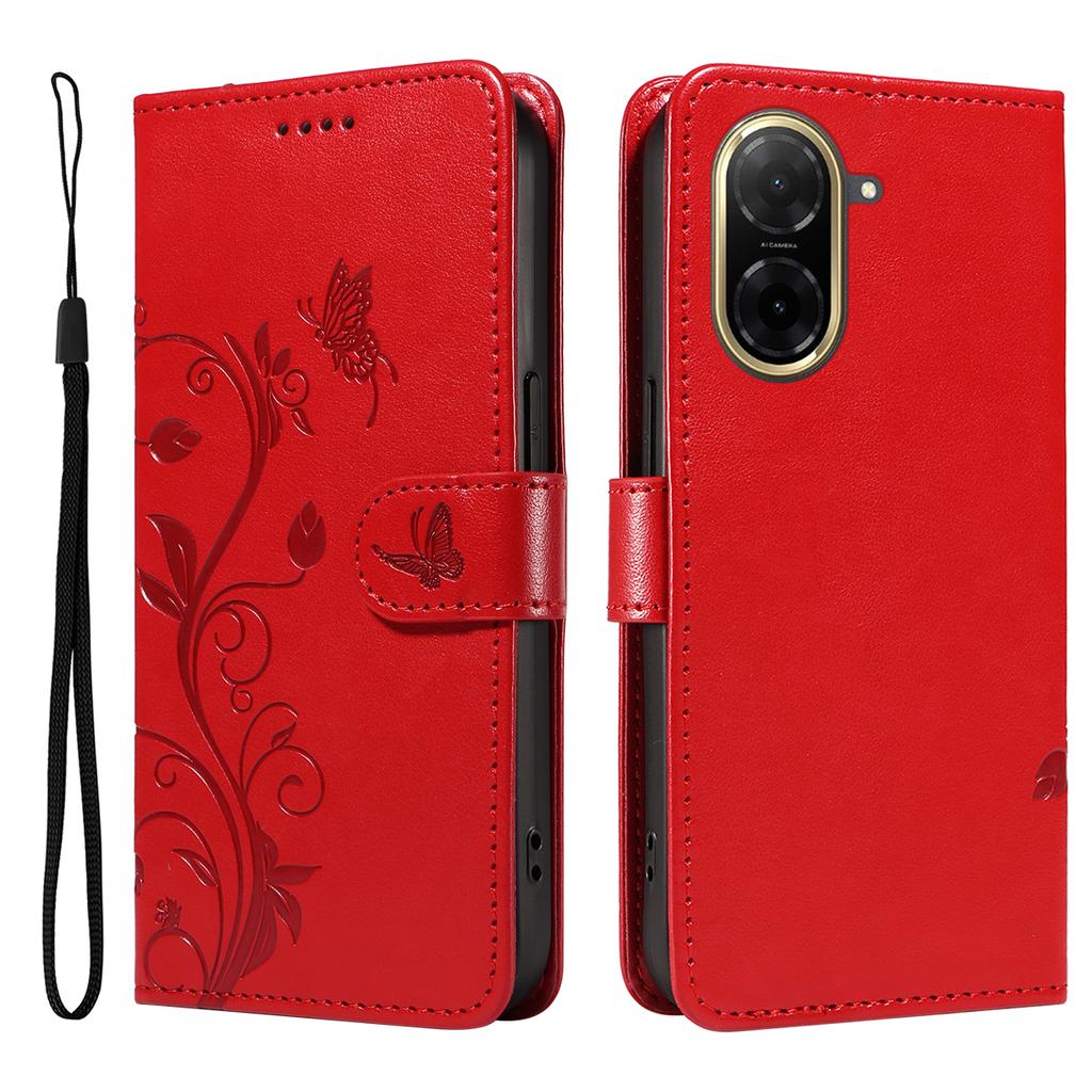 Pentru Xiaomi Poco C71 4G/Xiaomi Redmi A5 4G (171.7*77.8*8.3mm) Huse din piele PU cu model floral, portofel cu suport, husă pentru telefon cu curea