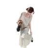 Design sense irregular polka dot vest dress women's summer new loose and thin sleeveless medium and long skirt