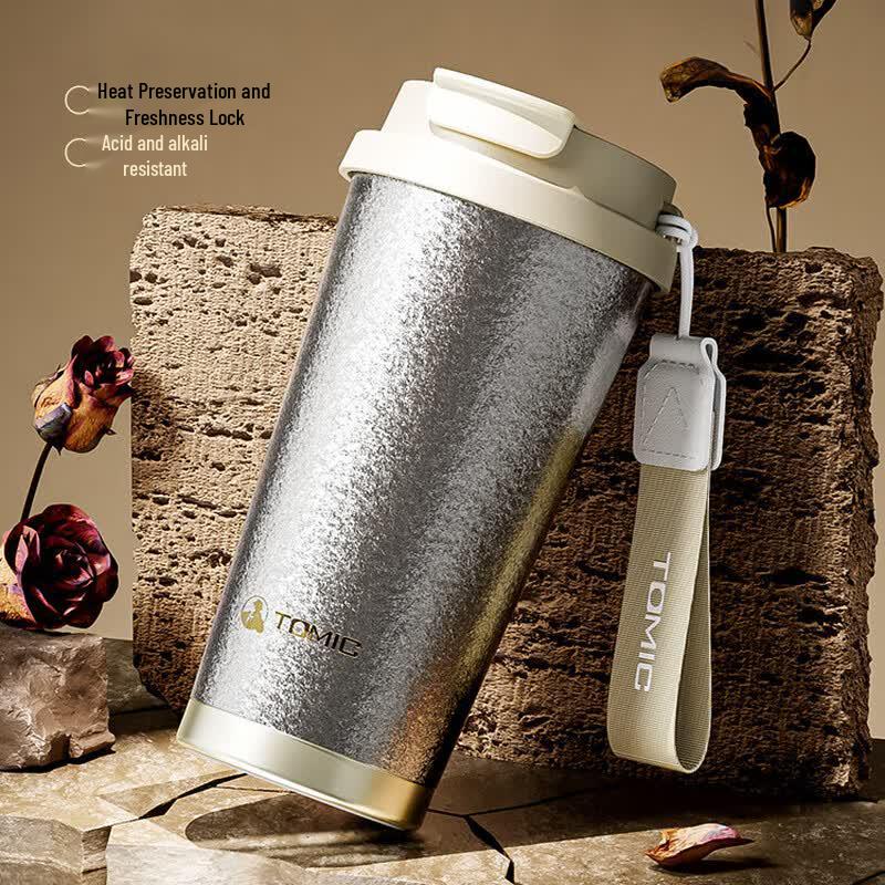 TOMIC Pure Titanium Insulated Dual-Drink Water Bottle