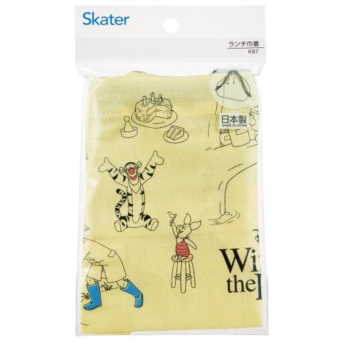 Skater Children's Lunch Drawstring Bag, Disney Winnie the Pooh Cafe Design, Made in Japan, KB7-A