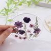 Transparent Floral Print Coasters Colorful Insulation Pad Table Decoration Cup Mat  Gifts
