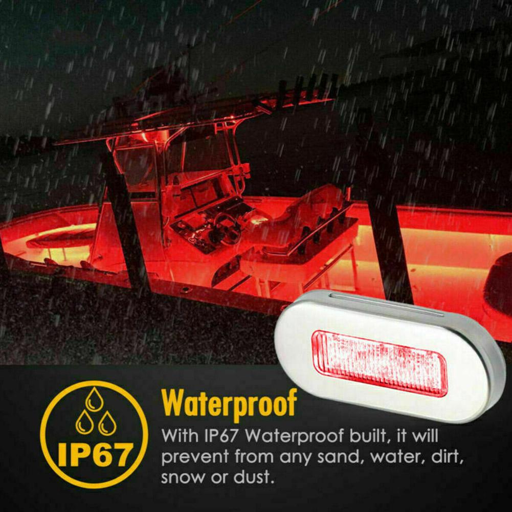 Marker Light Yacht Marine Boat 12V DC 3 LED 4PCS 4x