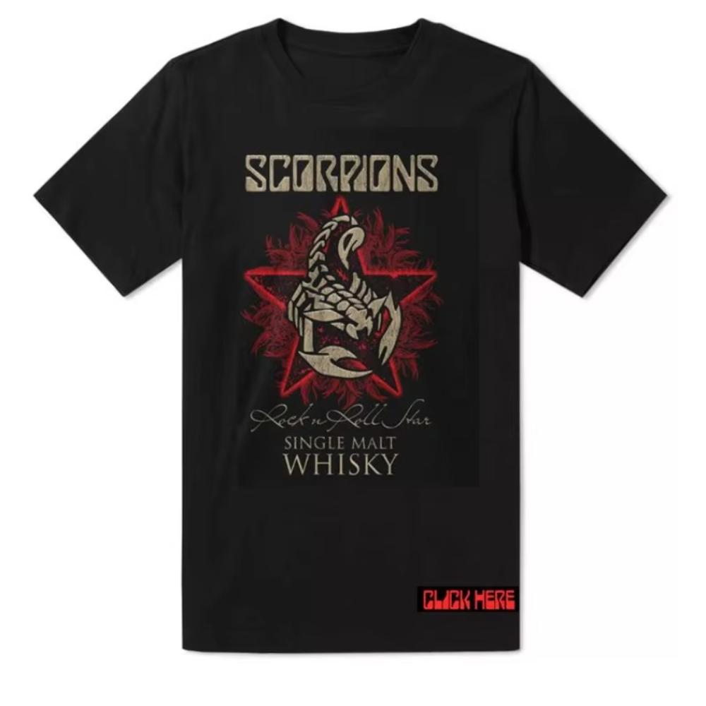 Scorpions Rock Punk Print T-shirts Men's Summer Loose and Comfortable Men's and Women's Short-sleeved Fashion Trend T-shirts