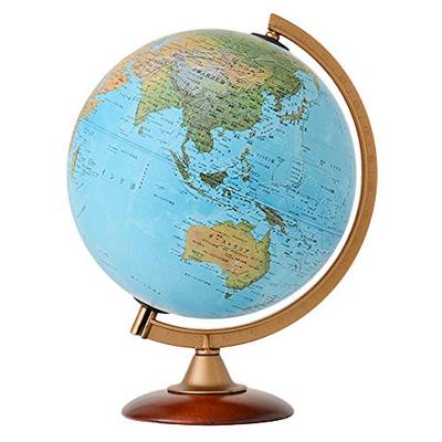 Orbys Globe, 6 Types Available, Topographical Map, 25cm Diameter [No Light], Interior Decor for Kids, Topography and Geography Education, Recommended