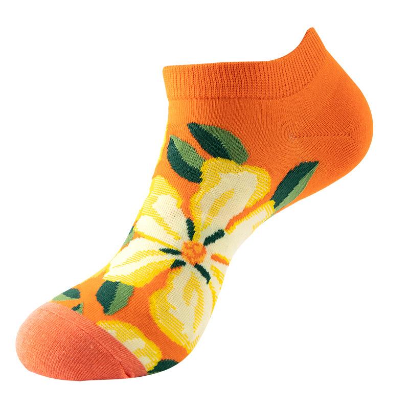 Herren Frühling Sommer Modetrend Ölgemälde Flacher Ausschnitt Kurze Bootssocken