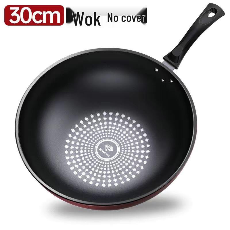 

Smoke-Free, Non-Stick Wok - Flat-Bottomed, Oil-Free Stir-Fry Pan for Induction Cookers Default