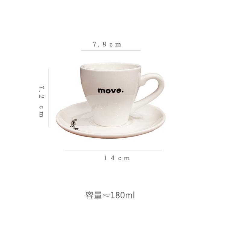 

mugs Creative coffee cup with plate Latte coffee mugs white pottery tea cup Office Afternoon Refreshment Dish Ceramic Cups 150ml-250ml