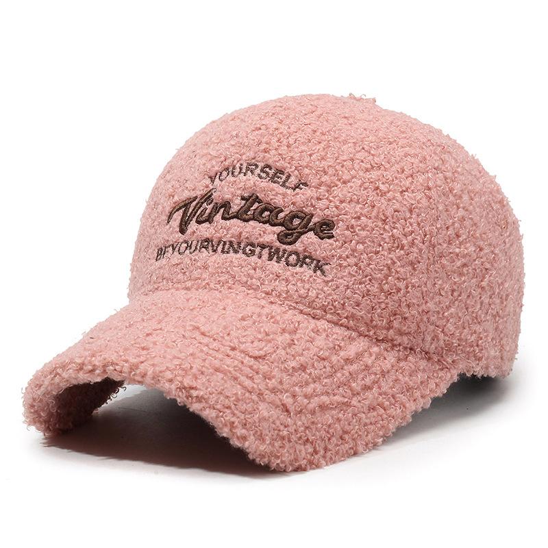 Autumn and Winter Plush Baseball Cap for Men and Women, Simple, Stylish, Versatile, and Warm