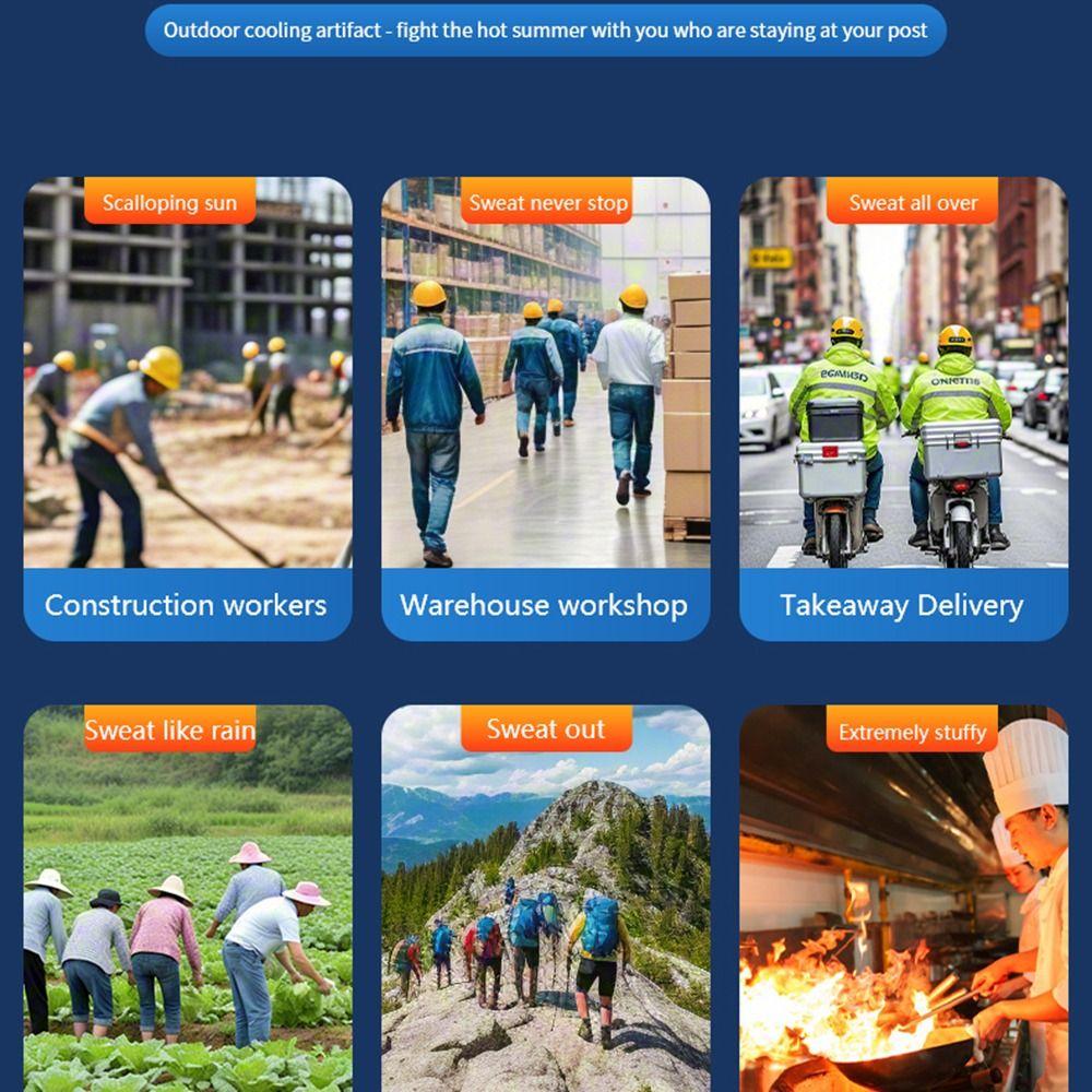 4 Gears Adjustable Waist Mounted Fan USB Rechargeable Personal Cooling Fan  Sports