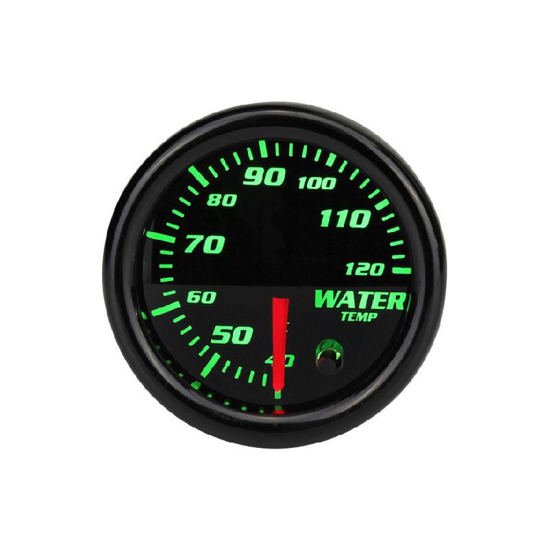 2  52Mm Dc12V 7 Color Led Car Water Coolant Temperature Temp Meter Gauge+ Sensor