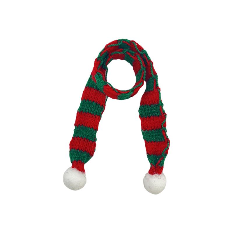 Mini Knit Scarf for DIY Doll, Christmas Decoration, Chenille Stem, Bear Paw, Dog Doll Accessories