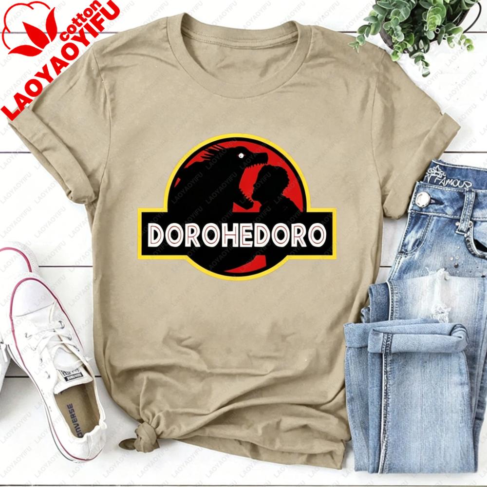 Dorohedoro Kaiman Eat T-Shirt Funny Dorohedoro Creative Shirt Dinosaur Lover Gift Tee Retro Manga Enthusiast Tshirt Menunisex T