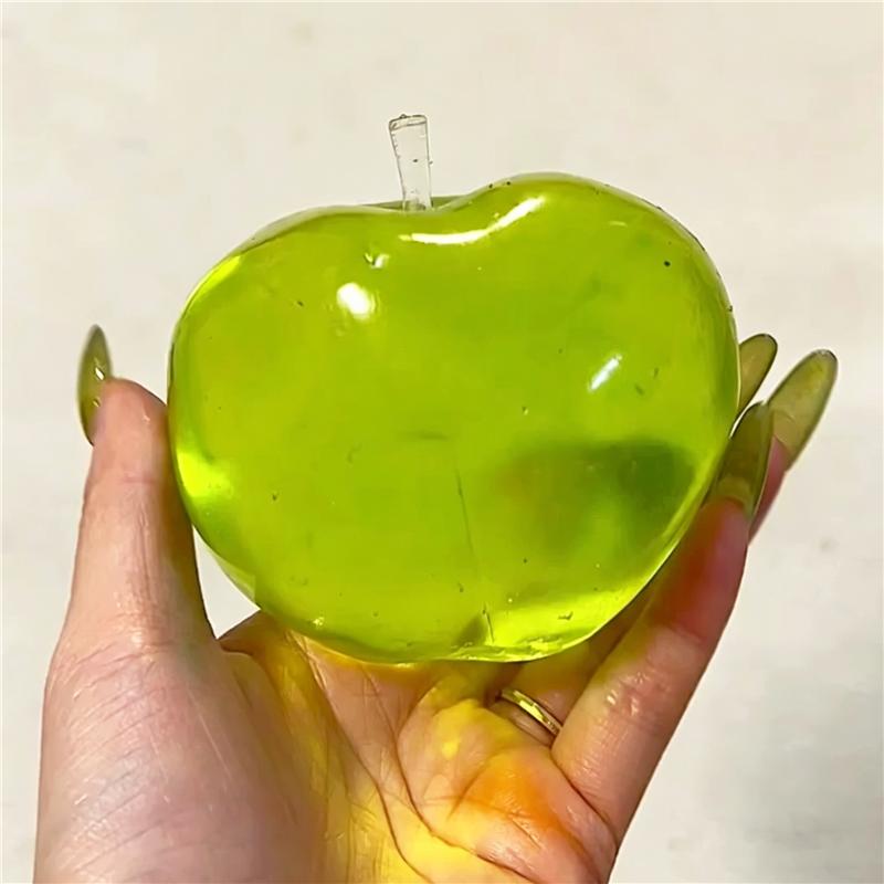 Green Fruit Apple Maltose Coconut Slow-Rebound Toy Transparent Coconut Stress Ball Toy Pink Blue Squeeze Toy Funny Anti-Stress