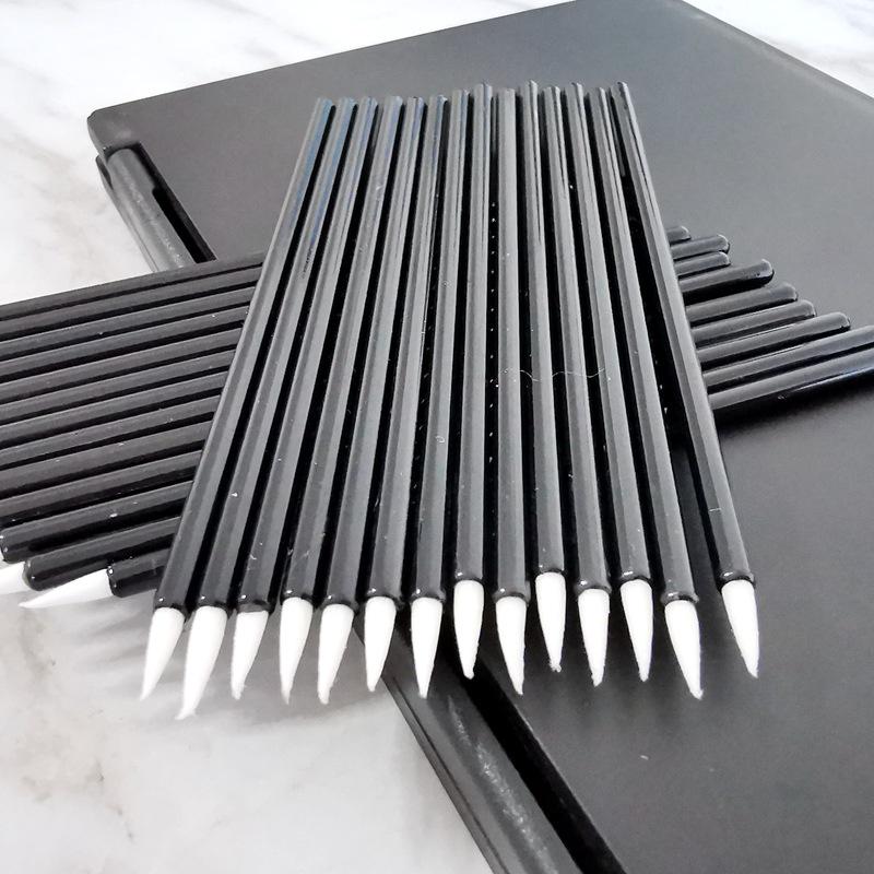 Disposable Hard-Tip Liquid & Gel Slender Eyeliner Brush Set 9.5 cm