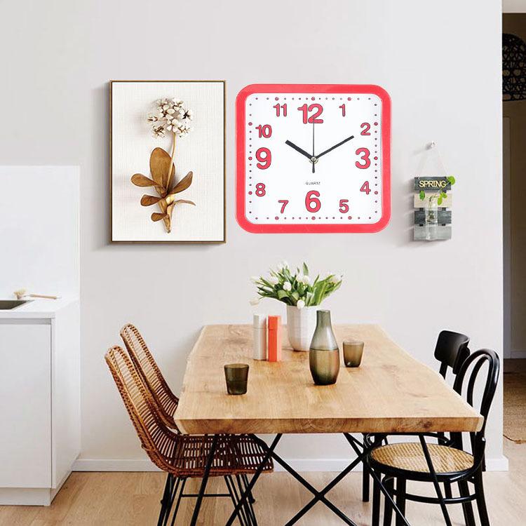 

Новые Простые Современные Часы Гостиная Высококлассные Настенные Часы Украшение Дома Креативные Часы Легкой Роскоши Настенные Square 3