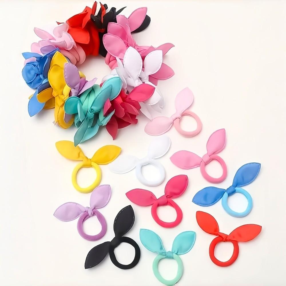 Colorful Flowers Butterfly Girls Hair Accessories Set Glitter Ponytail Holders Kids Hair Styling