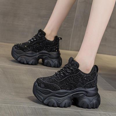 Women's 9CM Hidden Heel Dad Shoes - Autumn 2025 Starry Sky Casual Sneakers
