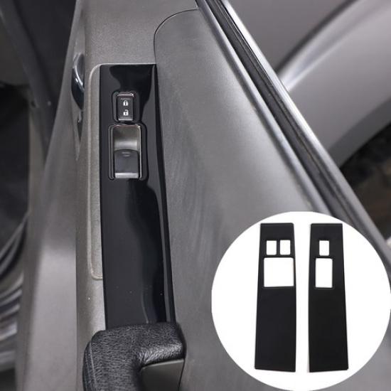Glossy Piano Black Window Lift Switch Trim Sticker For Nissan Frontier 2005-21