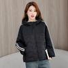 Autumn and winter casual sportswear female student hooded cotton-padded jacket small man spliced cotton-padded jacket