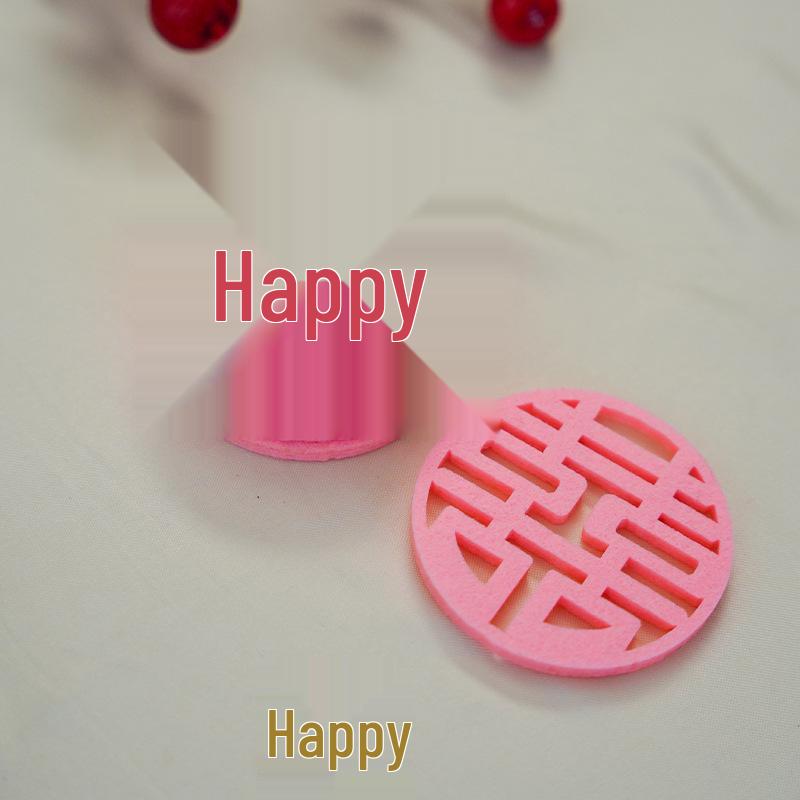 Double Happiness Wedding Room Decor Set Non-woven hand-thrown happy 5cm