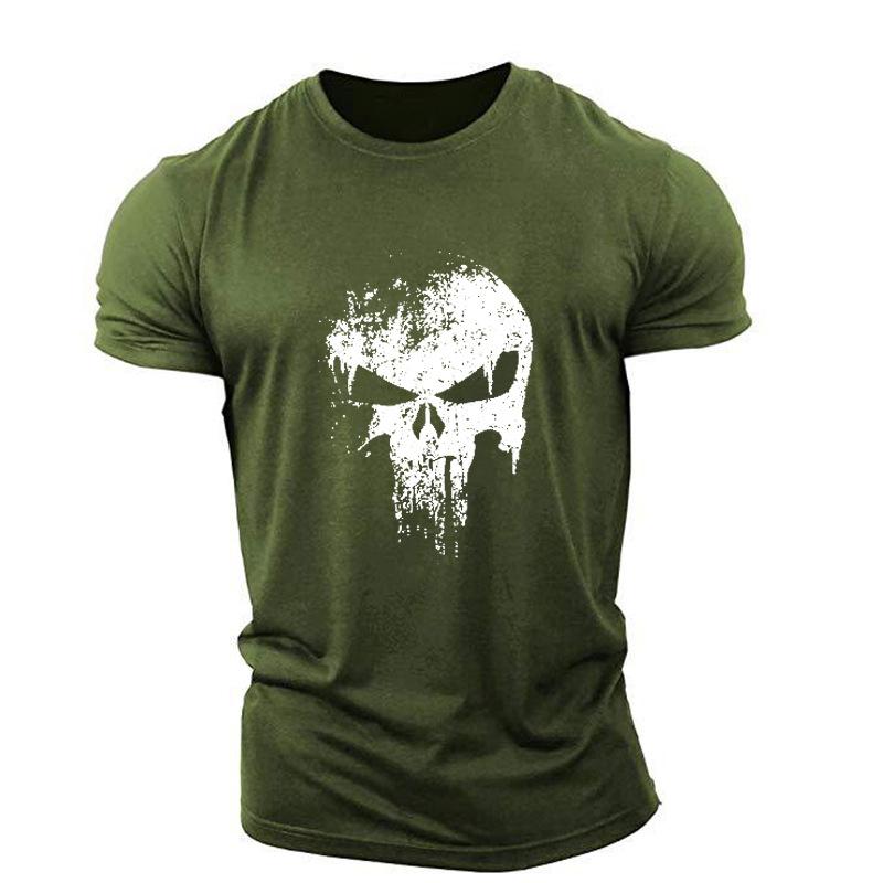 Summer Sports Loose Large Size Cotton Short Sleeve Men'S Training Running Muscle Simple Casual Fitness Short Sleeve T-Shirt