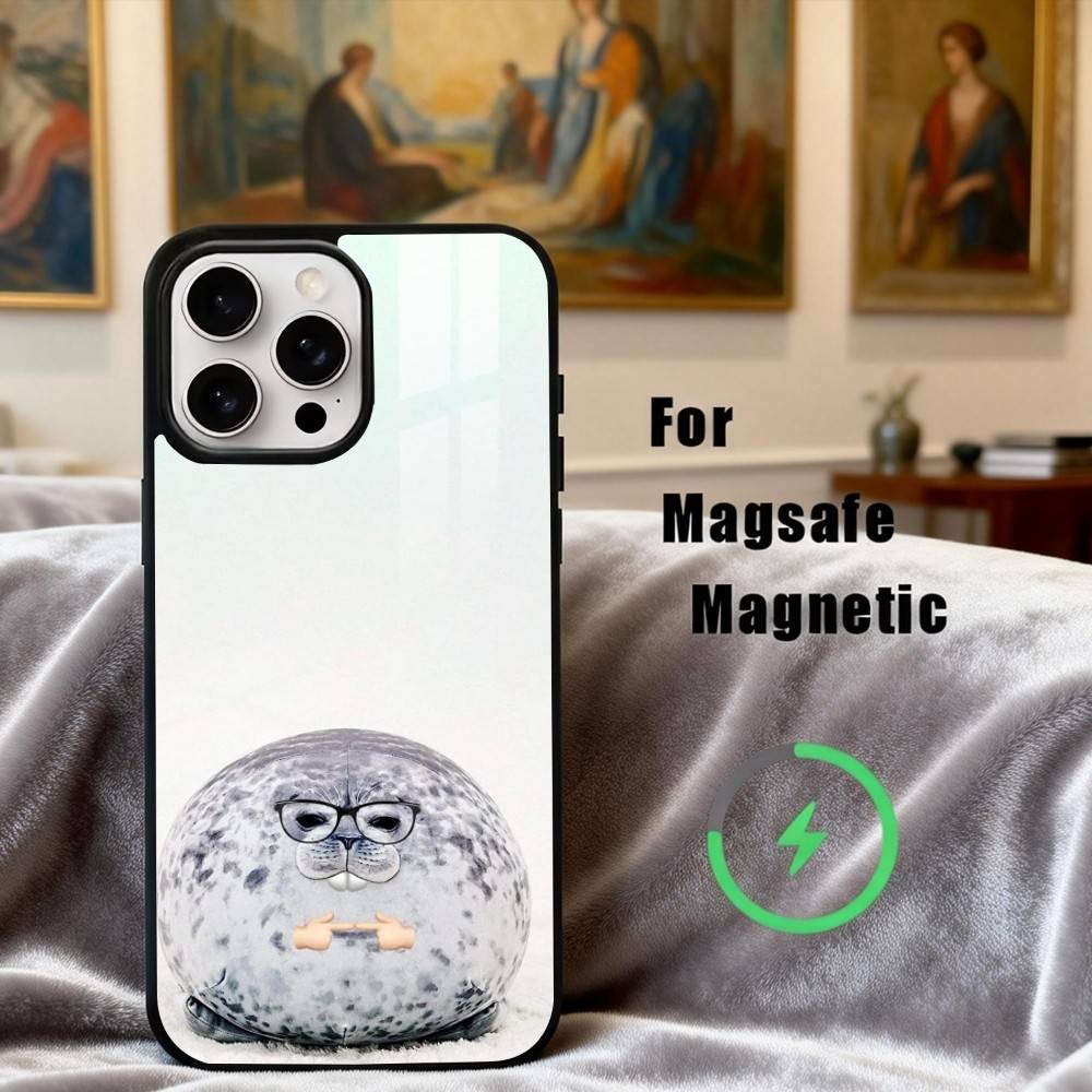 S-Seal F-Funny C-Cute Phone Case For iPhone 17,16,15,14,13,12,Plus,Pro,Max for Magsafe Magnetic Wireless Charging