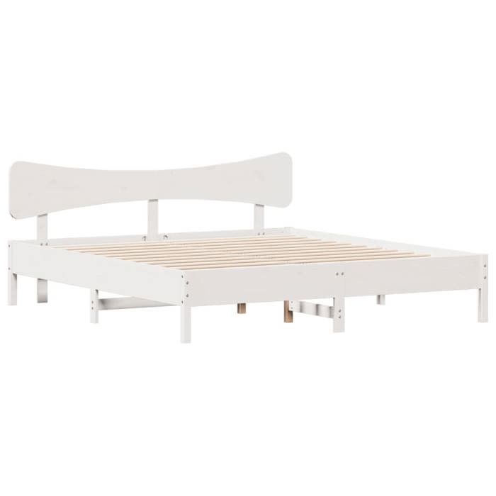 VidaXL Bed Frames Without Mattress White 180x200 Cm Solid Pine Wood, Bed, Bedroom Furniture, Wooden Bed, Bed 3328224