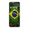 Transparent Phone Case For Samsung Galaxy Z Flip 3 4 5 6 7 Hard Folding PC Z Flip3 Flip4 Cover Large Brazil Flag