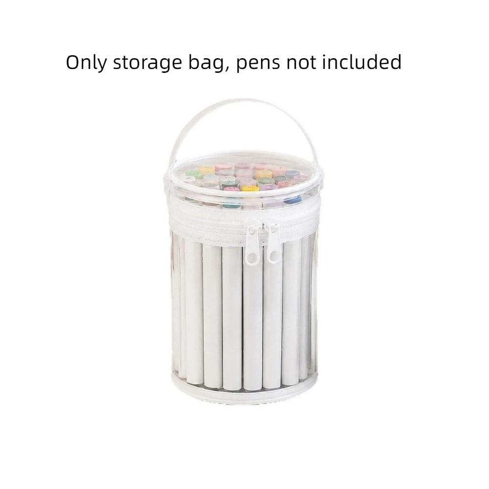 PVC Pen Holder Transparent Stationery Storage Bag Simple Makeup Brush Storage Bag for Home
