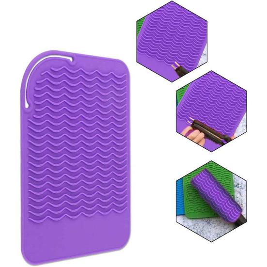 Space Saving Curling Iron Mat Hollow Wrap Professional Silicone Heat Resistant