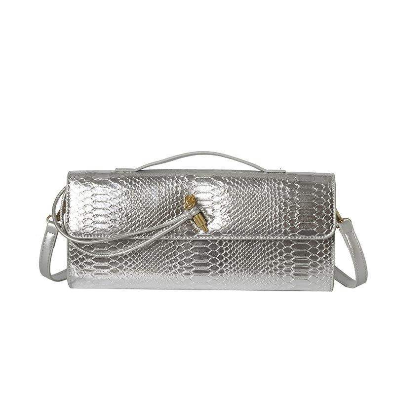 New fashion crocodile pattern organ bag dinner bag shoulder messenger bag