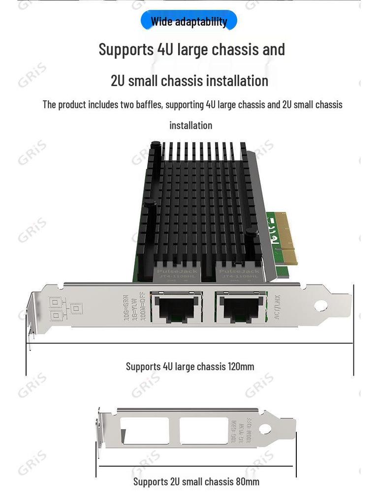Realtek RTL8127 10 Gigabit PCI-E Network Card for Desktop Computer with RJ45