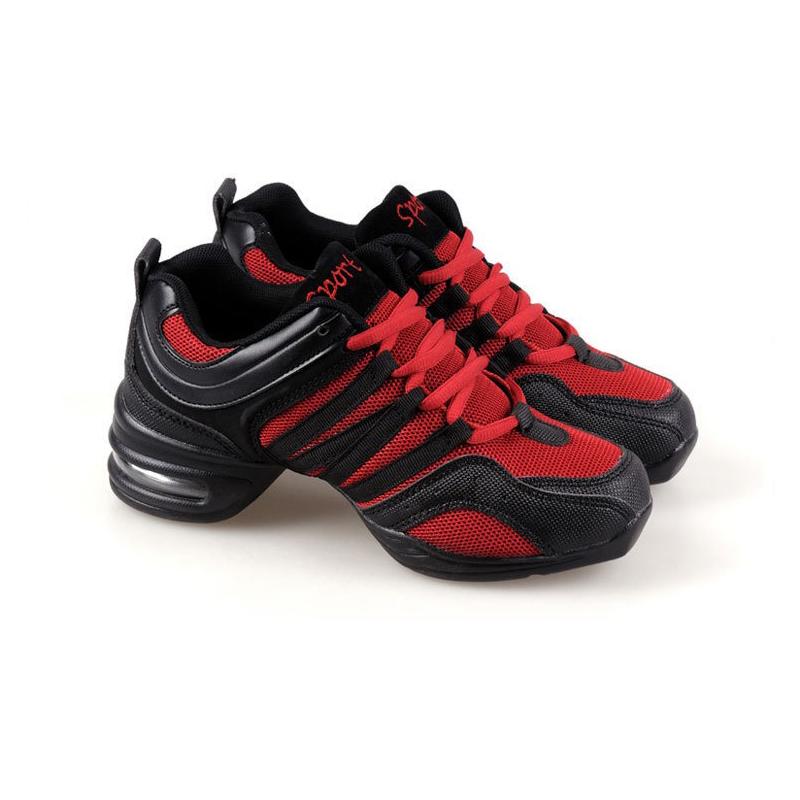 

Обувь для танцев с мягкой подошвой, кроссовки для женщин, обувь для практики, современные танцевальные джазовые туфли, кроссовки 42 красный/чёрный