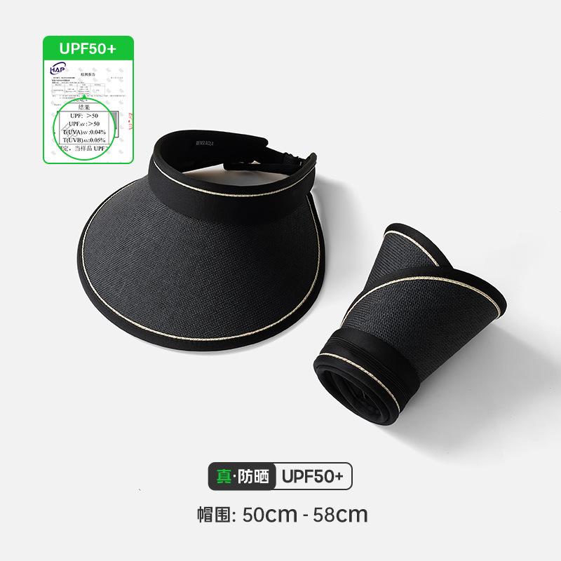 

Summer large brim sun protection hat empty top sun protection hat women s UV protection sun hat adjustable sun hat One Size - 14cm Large Brim